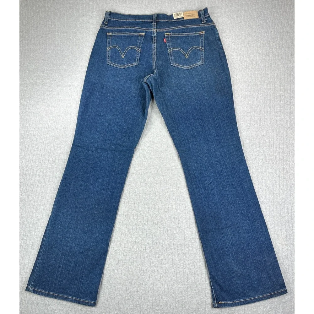 New Vintage Deadstock Levi 550 Relaxed Bootcut Jeans Women 14 Long Dark Wash‎